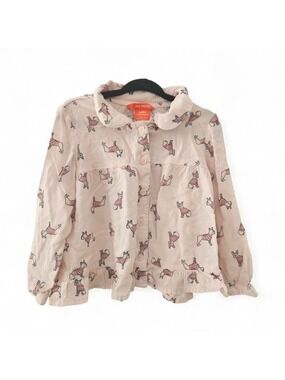 5/$25 Joe Fresh Light Pink 2T Toddler Shirt with Dog Pattern